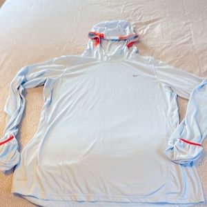 Nike Drifit lightweight running hoodie top sz L